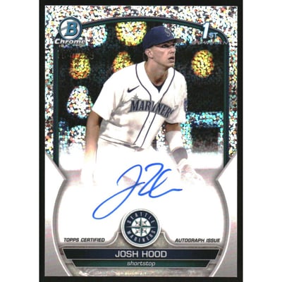 2023 Bowman Chrome Prospect Autographs Speckle Refractors #CPAJHD Josh Hood