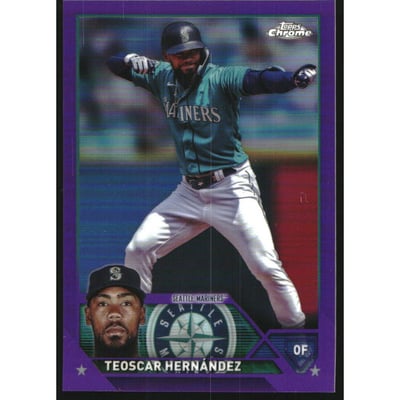 2023 Topps Chrome Update Purple Refractors #USC160 Teoscar Hernandez