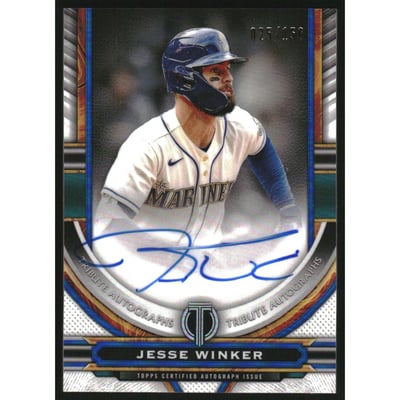 2023 Topps Tribute Autographs Blue #TAJW Jesse Winker