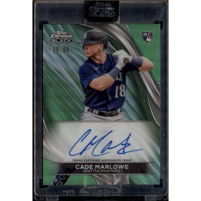 2024 Topps Chrome Black Autographs Green Refractors #CBACMA Cade Marlowe