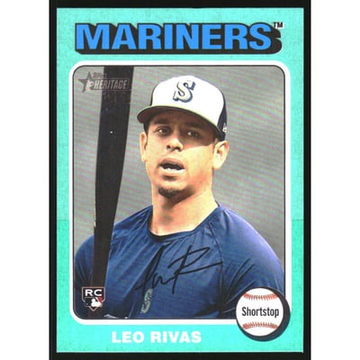 2024 Topps Heritage Aqua Border #711 Leo Rivas