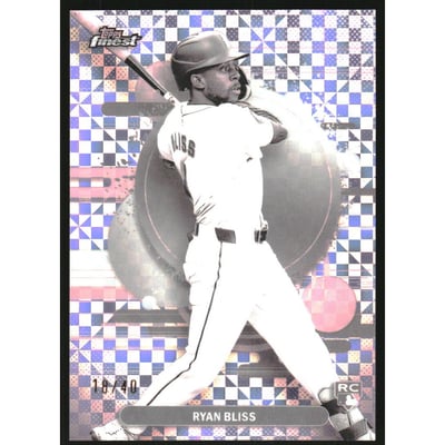 2025 Finest Pearl Checkerboard Refractors #107 Ryan Bliss