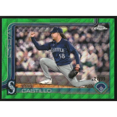 2025 Topps Chrome Green Wave Refractors #69 Luis Castillo