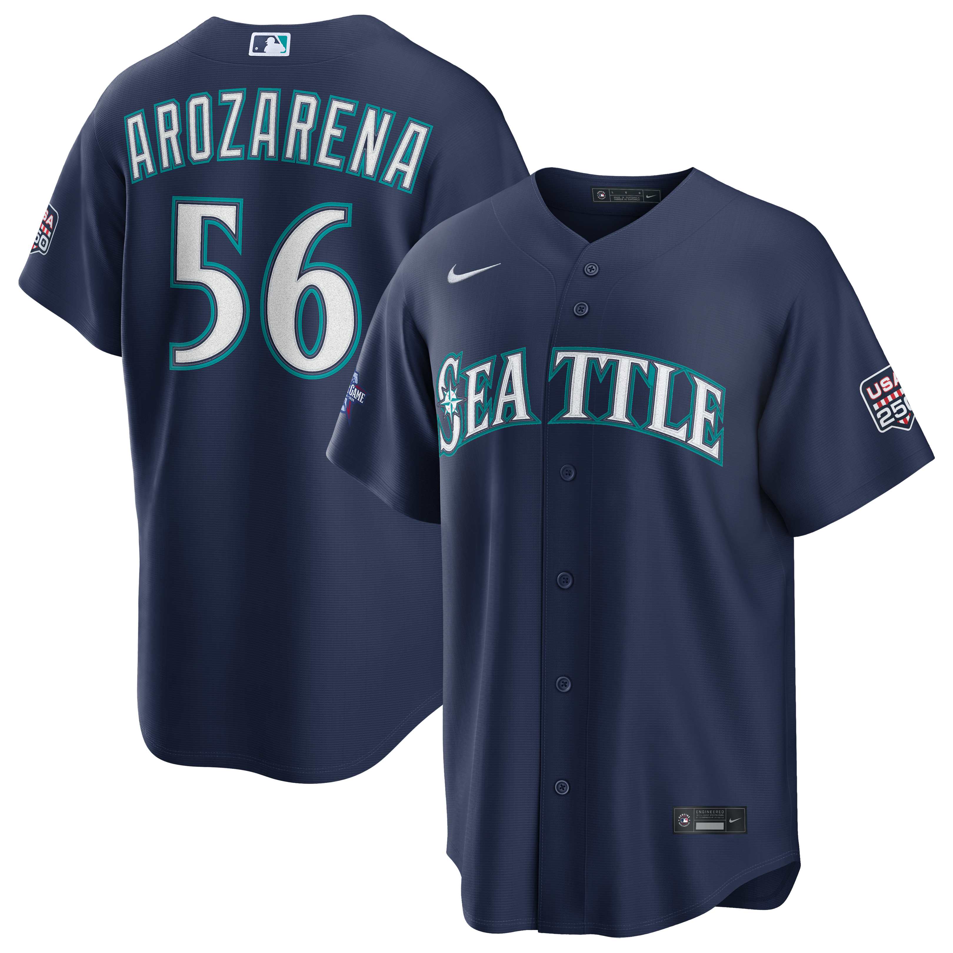 All Star Game Seattle Mariners Randy Arozarena Navy Replica Jersey #2026