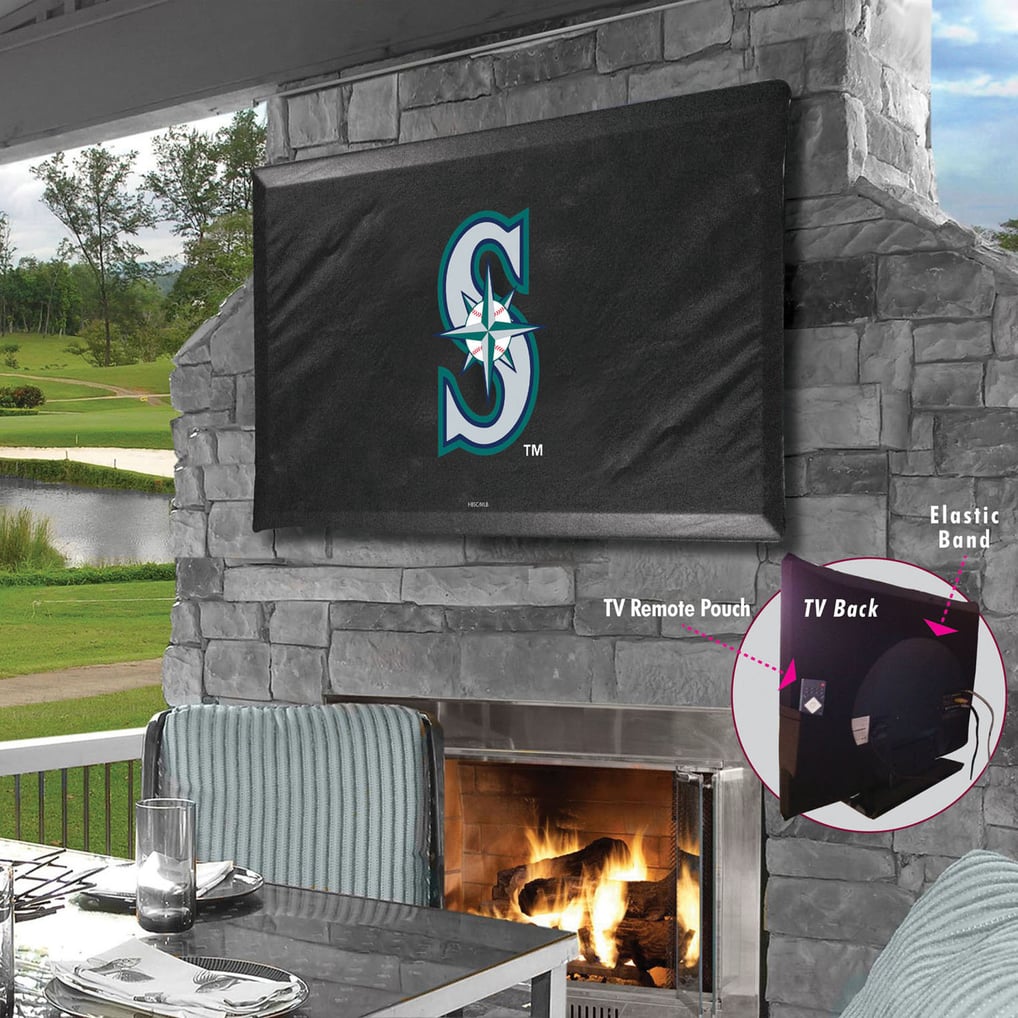 Seattle Mariners 46" x 28" TV Cover - Black
