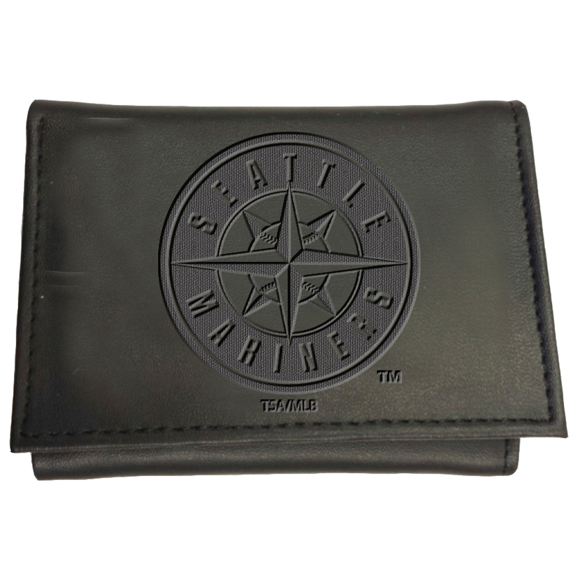 Seattle Mariners Black Hybrid Tri-Fold Wallet