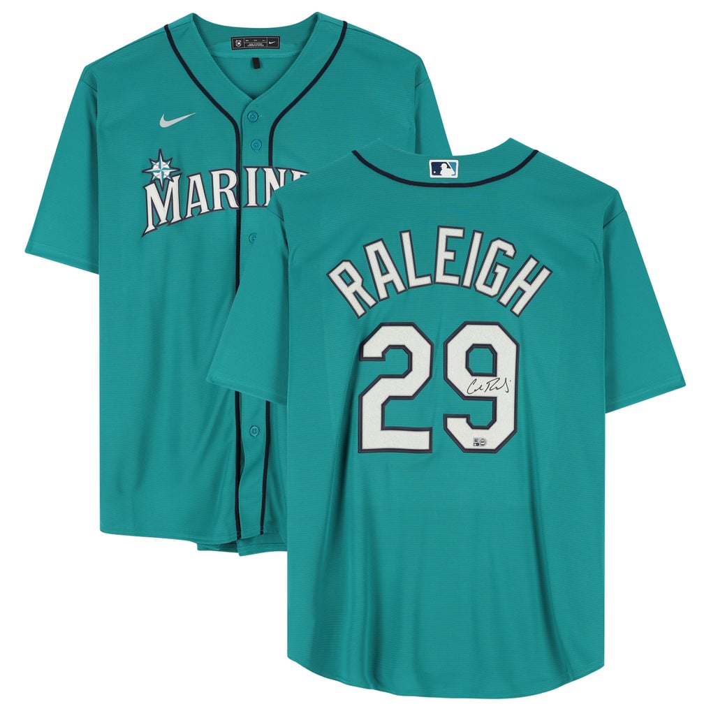 Cal Raleigh Seattle Mariners Autographed Fanatics Authentic Green Nike Replica Jersey