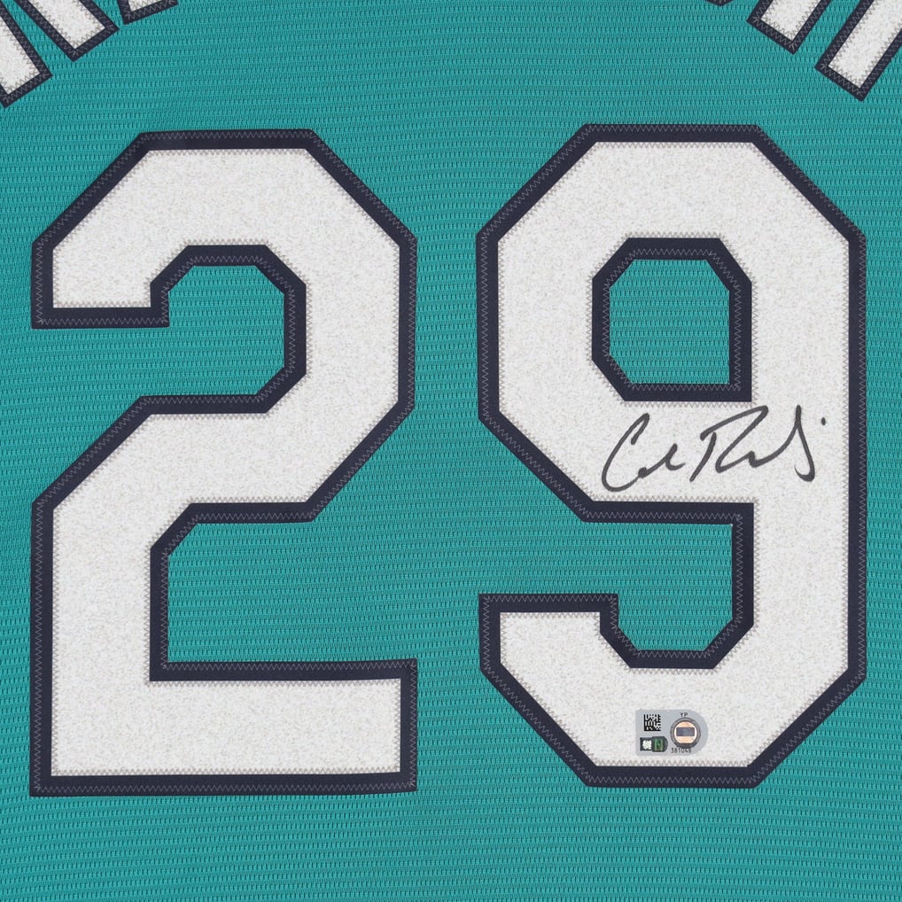 Cal Raleigh Seattle Mariners Autographed Fanatics Authentic Green Nike Replica Jersey