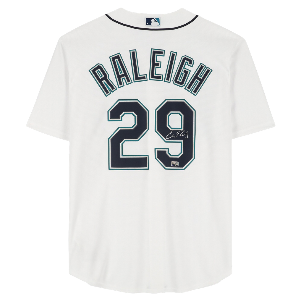 Cal Raleigh Seattle Mariners Autographed Fanatics Authentic White Nike Replica Jersey