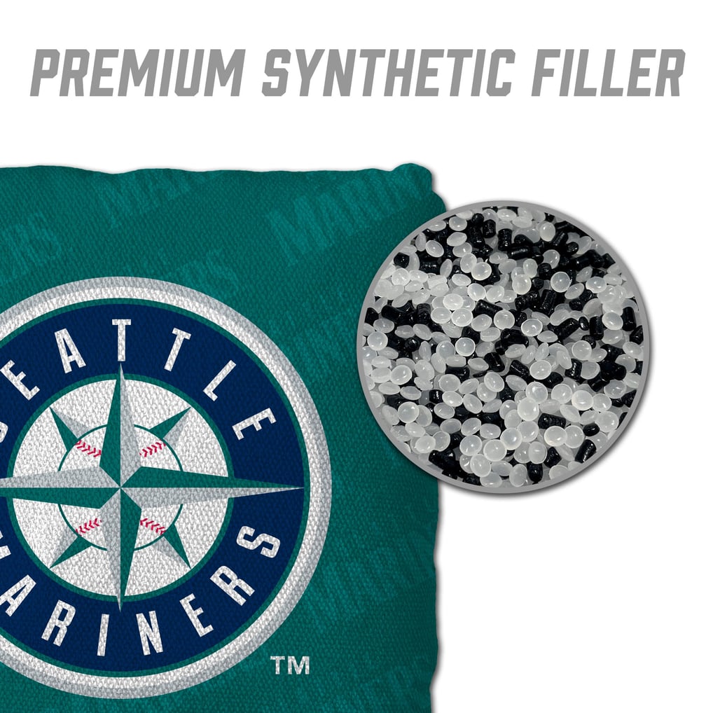 Seattle Mariners Fanpoint Four-Piece Cornhole Bag Set