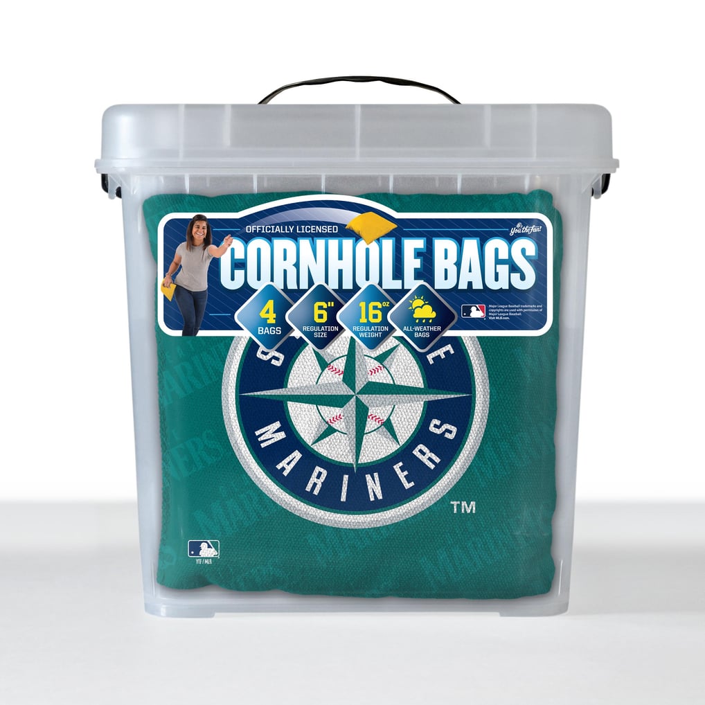 Seattle Mariners Fanpoint Four-Piece Cornhole Bag Set