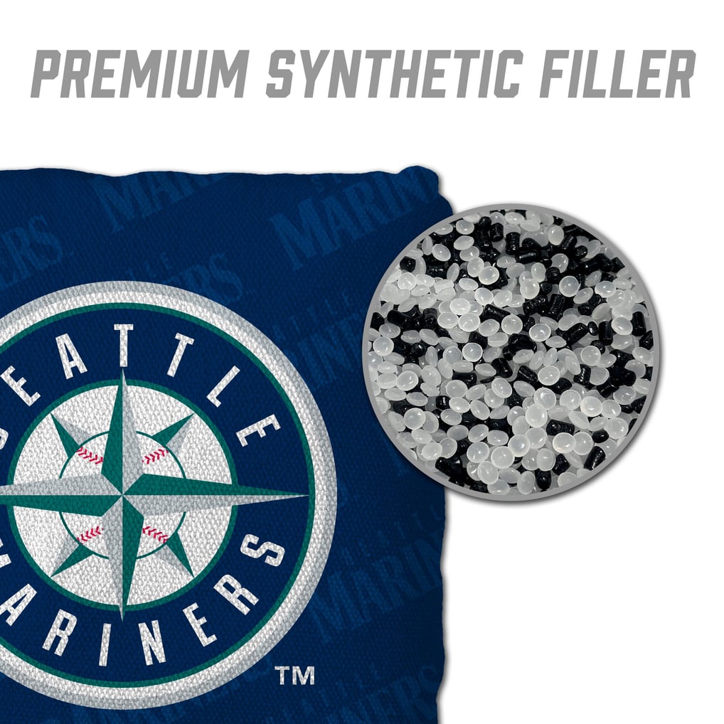 Seattle Mariners Fanpoint Four-Piece Cornhole Bag Set