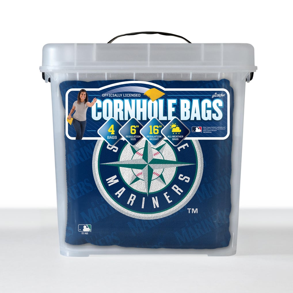Seattle Mariners Fanpoint Four-Piece Cornhole Bag Set