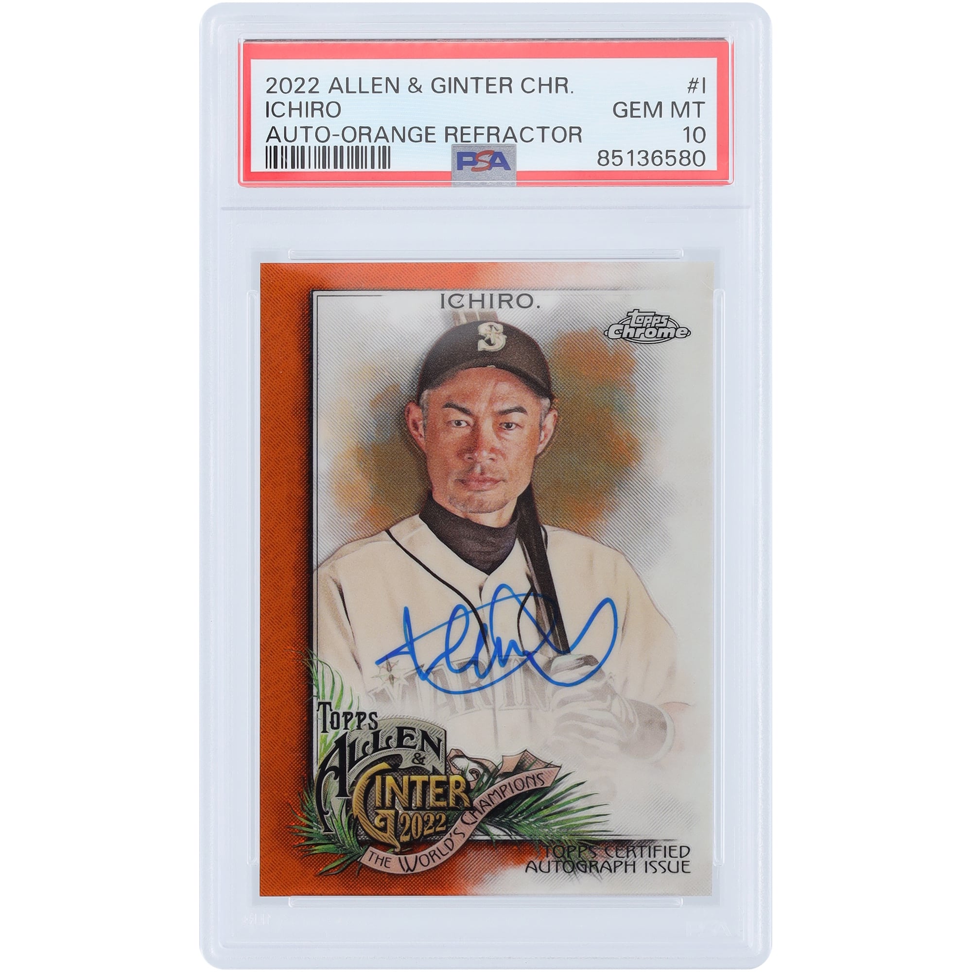 2022 Topps Allen & Ginter Ichiro Framed Mini Game Used Jersey 