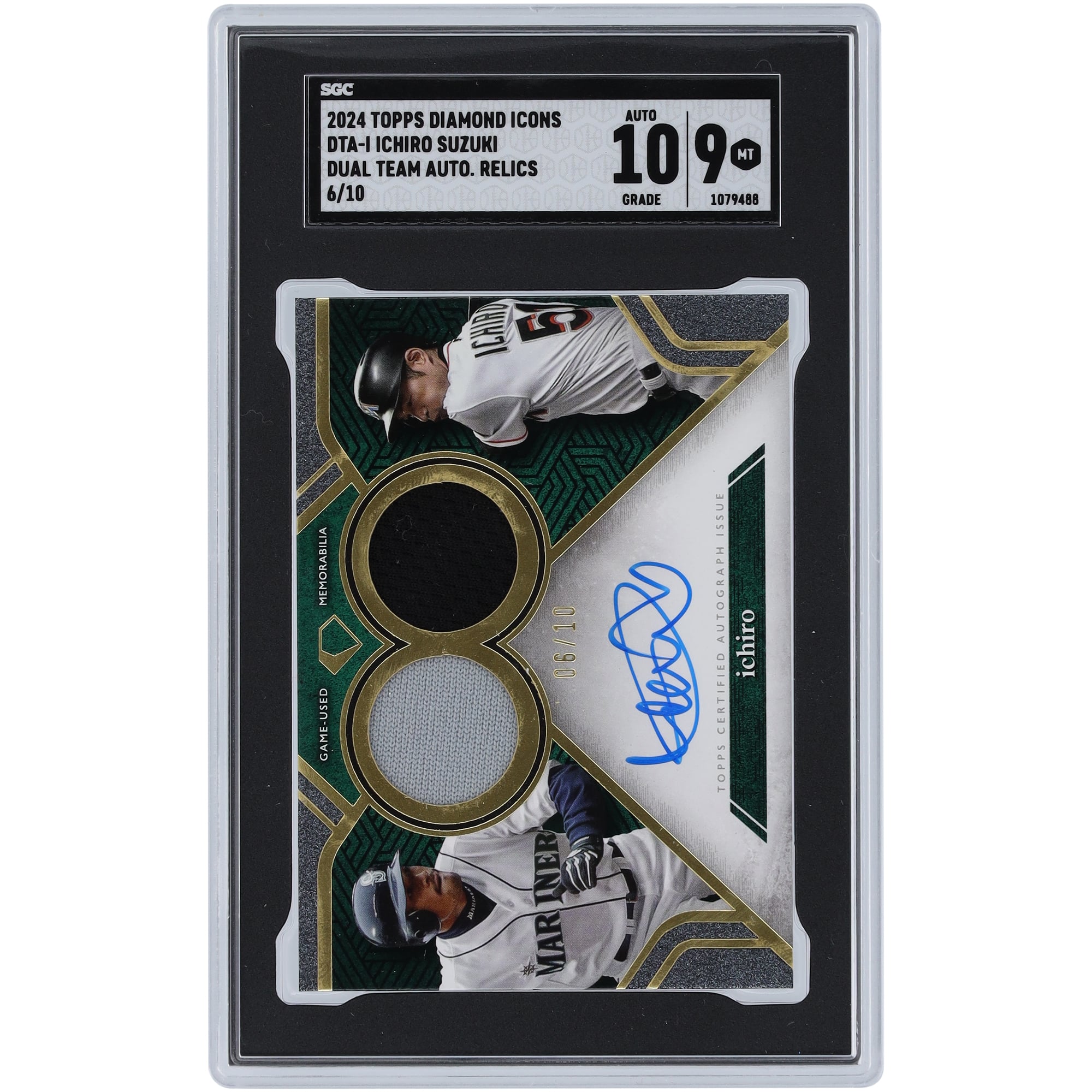 Ichiro Suzuki Seattle Mariners Autographed 2024 Topps Diamond 