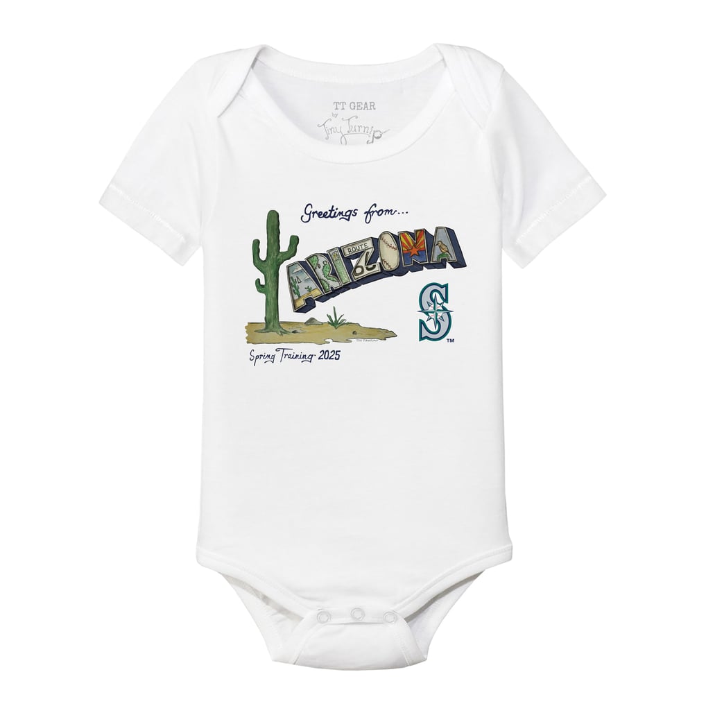 Infant Seattle Mariners Tiny Turnip White Spring Training 2025 Bodysuit