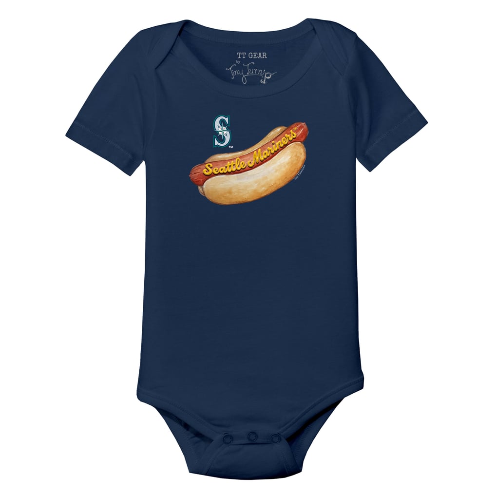 Seattle Mariners Tiny Turnip Infant Hot Dog Bodysuit - Navy