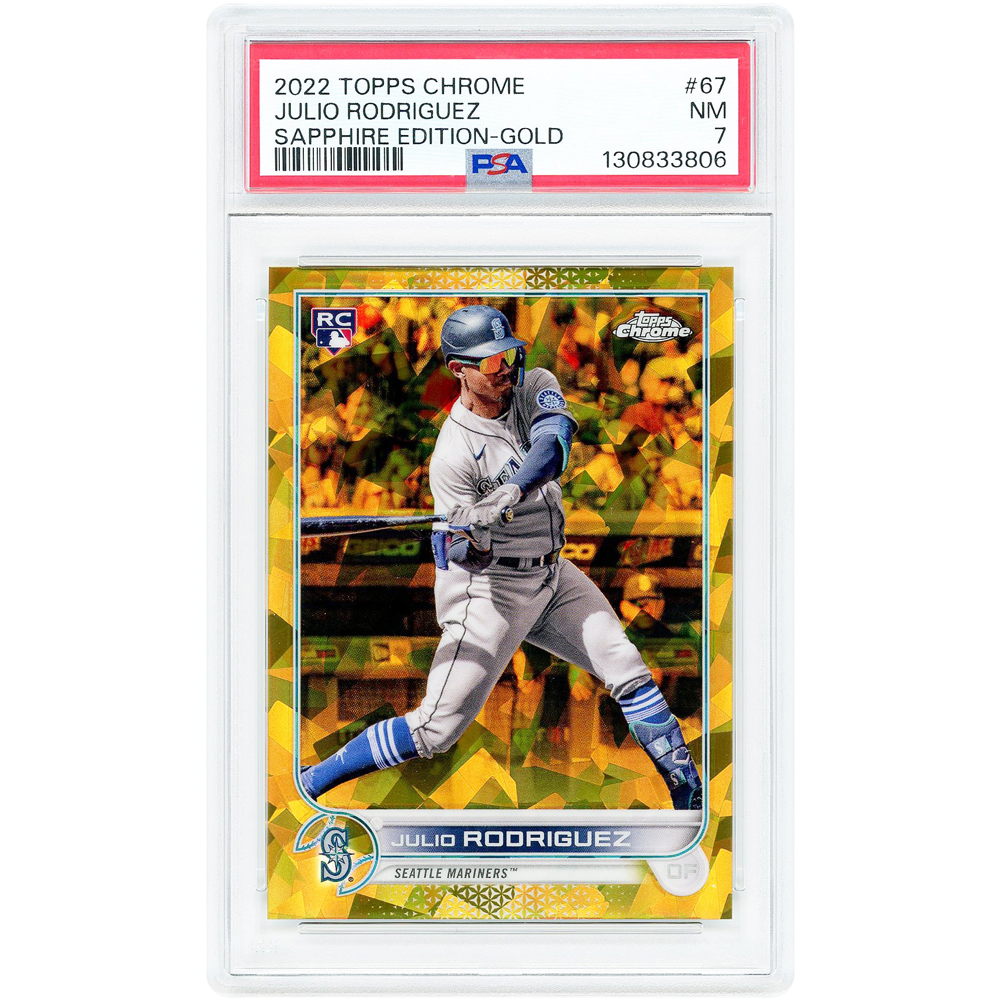Julio Rodriguez Seattle Mariners 2022 Topps Chrome Sapphire Gold 