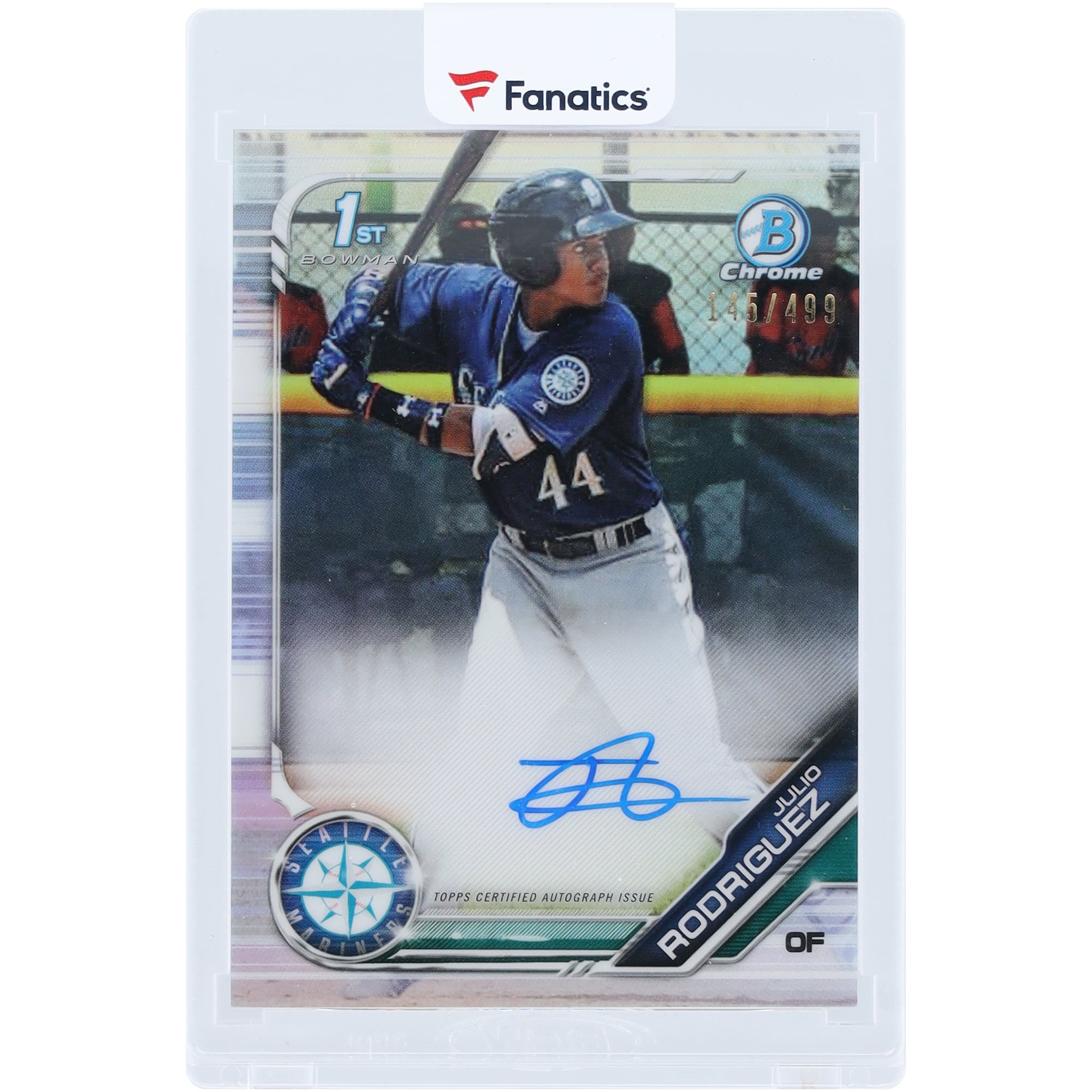 0 Bowman Julio Rodriguez Rookie Card Seattle Chrome Mariners Draft 