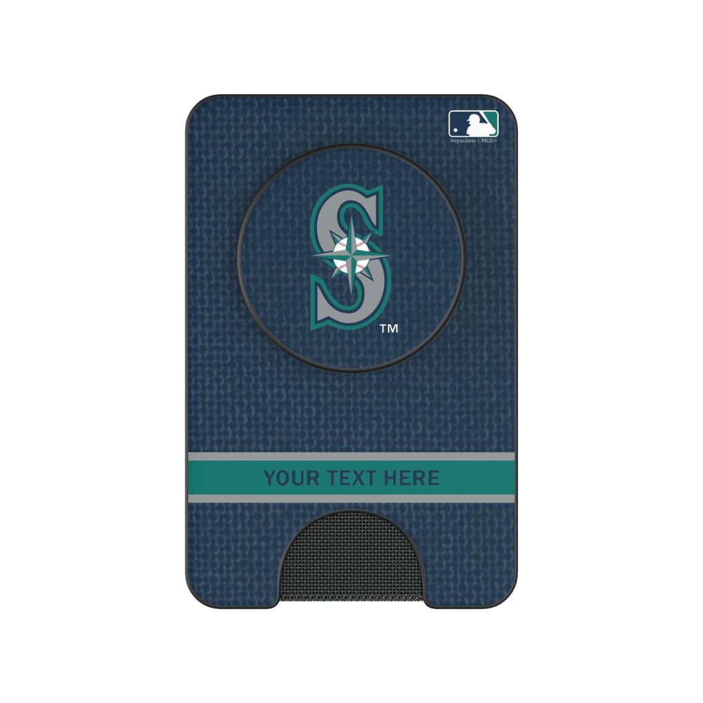 Seattle Mariners Keyscaper Personalized Solid PopSockets Magnetic Wallet