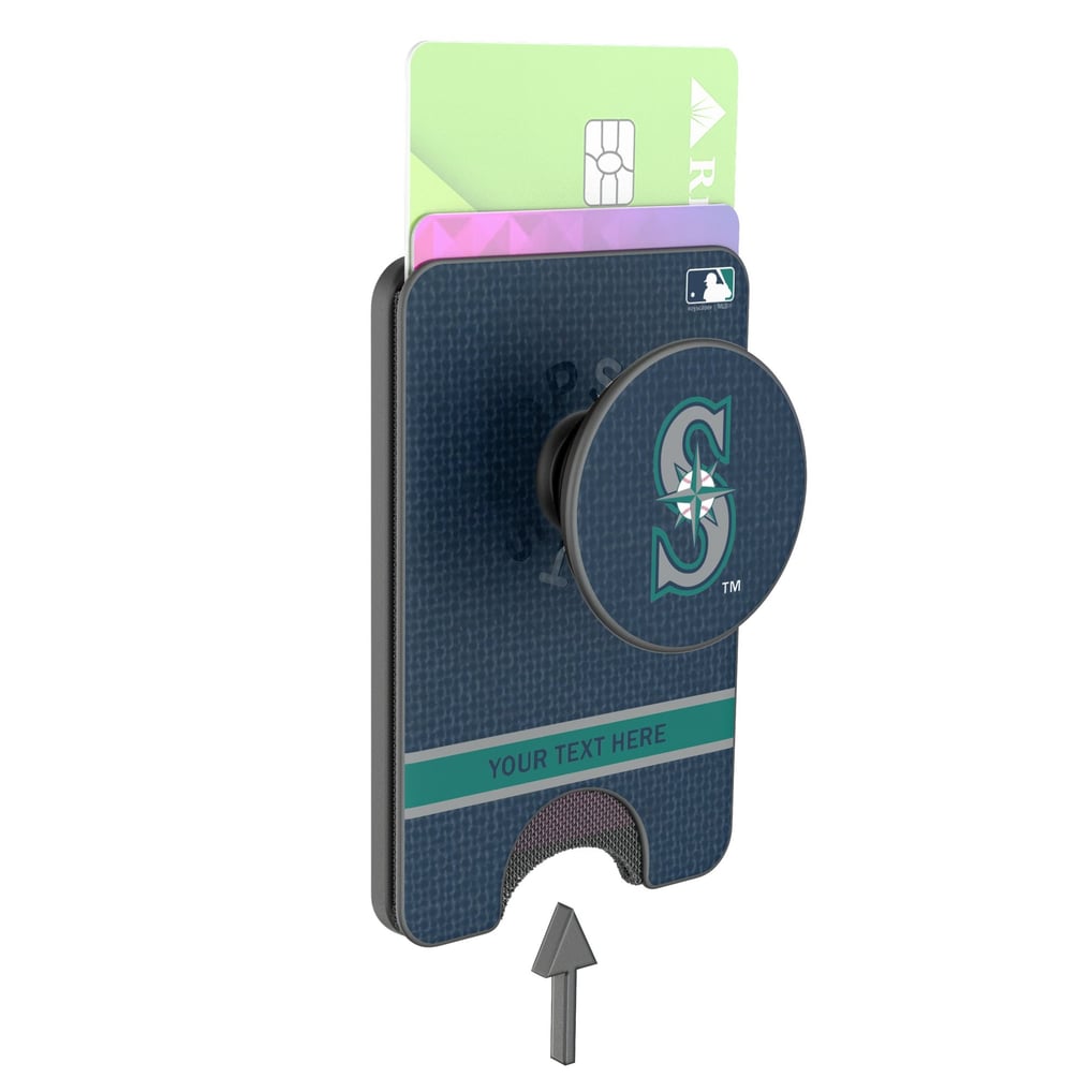 Seattle Mariners Keyscaper Personalized Solid PopSockets Magnetic Wallet