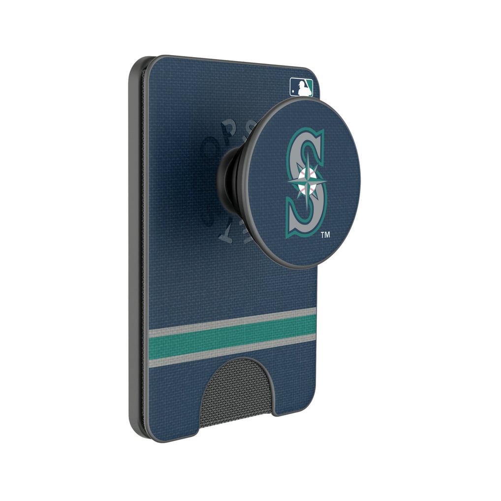 Seattle Mariners Keyscaper Stripe PopSockets Magnetic Wallet