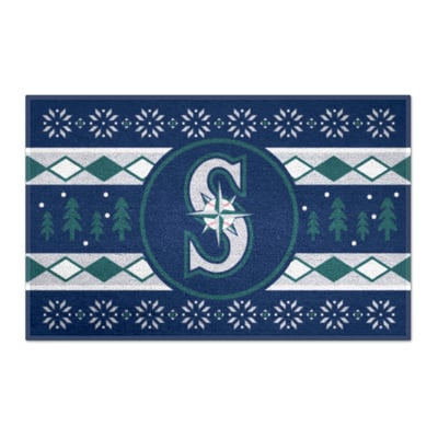 Seattle Mariners Logo Brands 19" x 30" Holiday Sweater Starter Mat