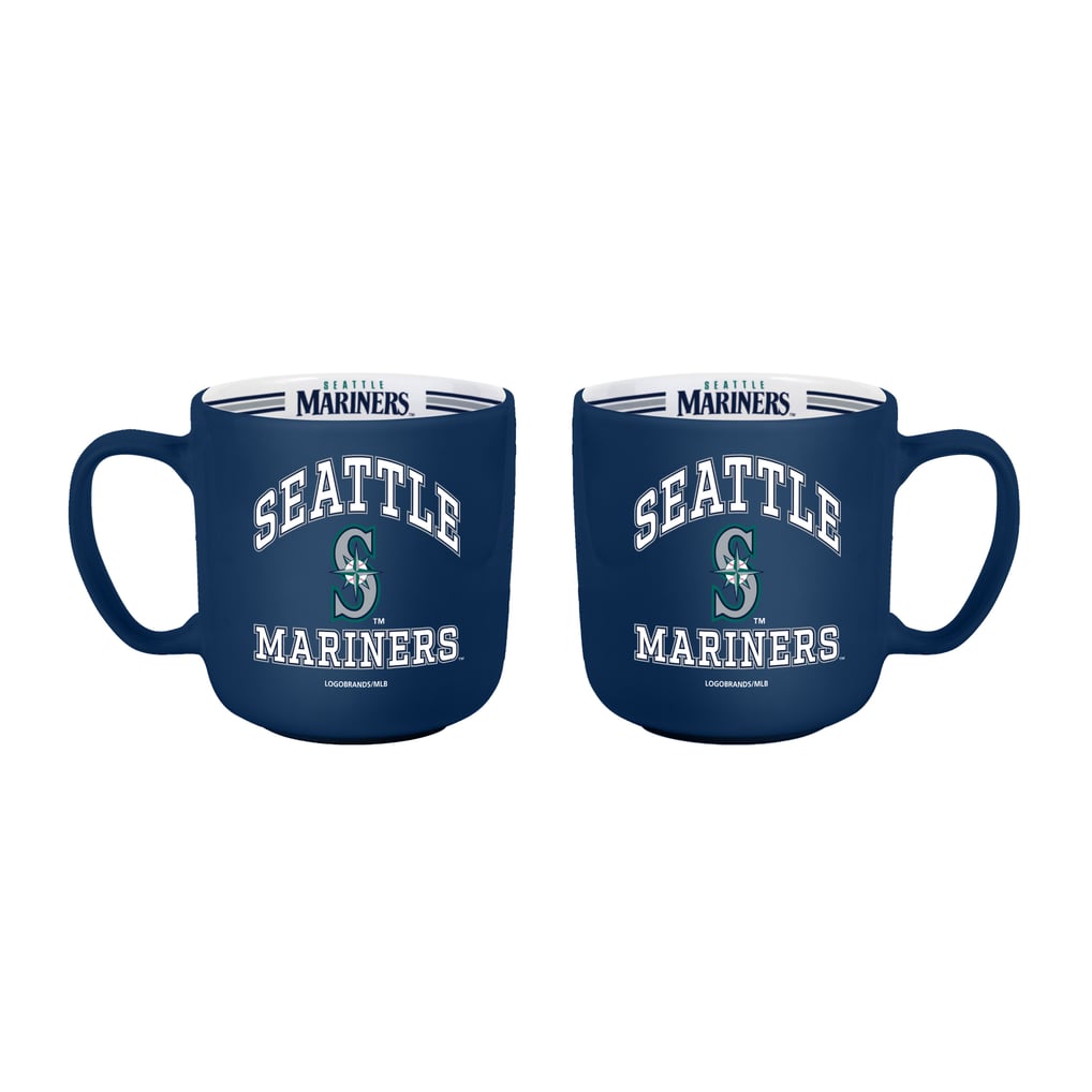 Seattle Mariners Logo Brands Two-Piece 15oz. Stripe Mug Set
