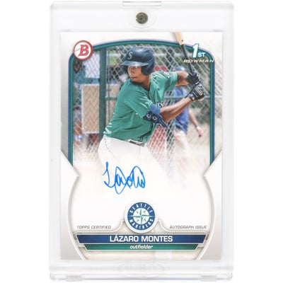 Lázaro Montes Seattle Mariners Autographed 2023 Bowman Prospect Autograph #PPA-LMS Card 