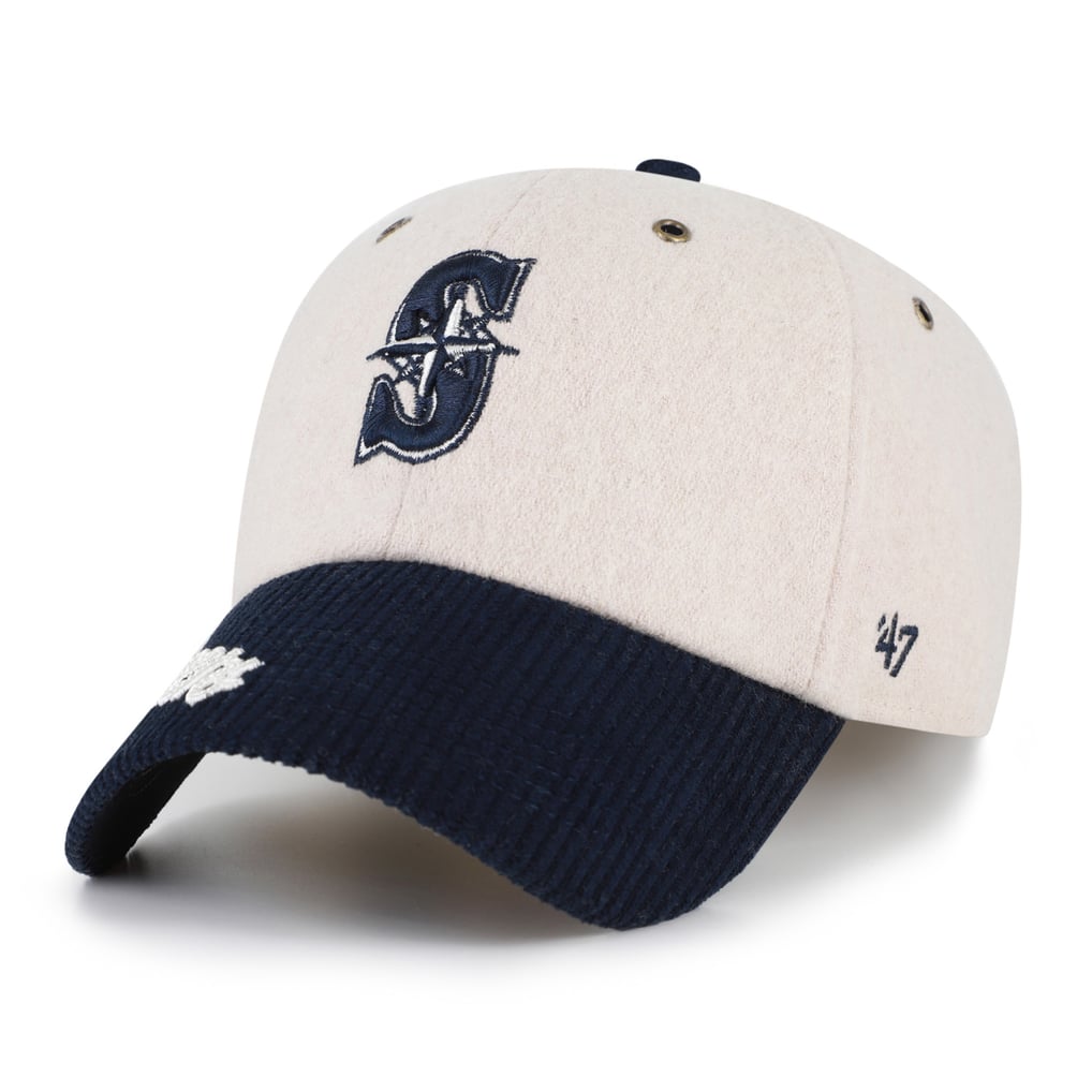 Seattle Mariners '47 Rope Script Clean Up Adjustable Hat - Natural/Navy