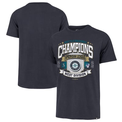  Seattle Mariners '47 2025 AL West Division Champions Franklin T-Shirt - Navy