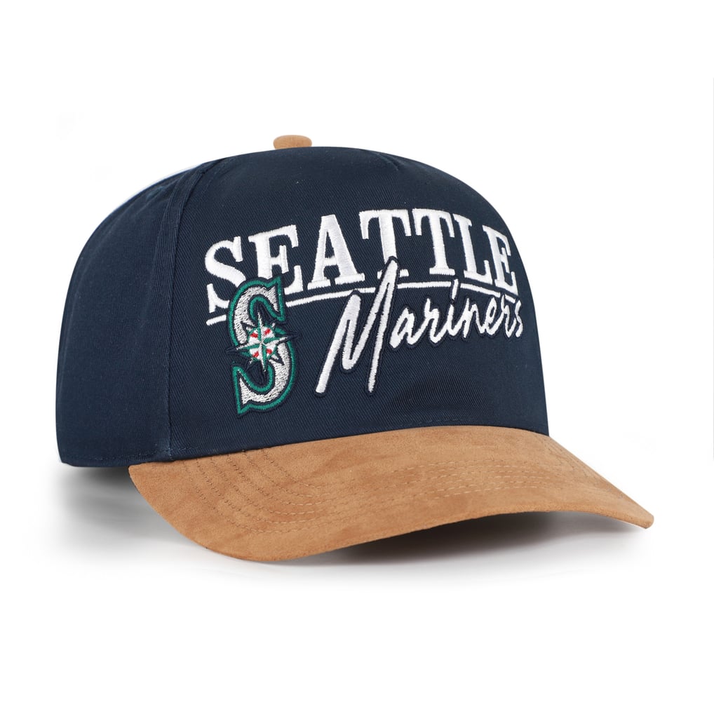 Seattle Mariners '47 Scribe Line Hitch Adjustable Hat - Navy/Light Brown