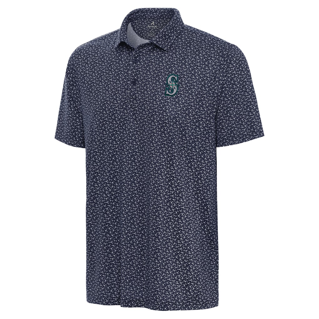 Seattle Mariners Antigua Logo Vigorous Polo - Navy