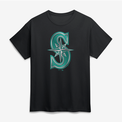 Seattle Mariners Big & Tall Forged Mascot T-Shirt - Black