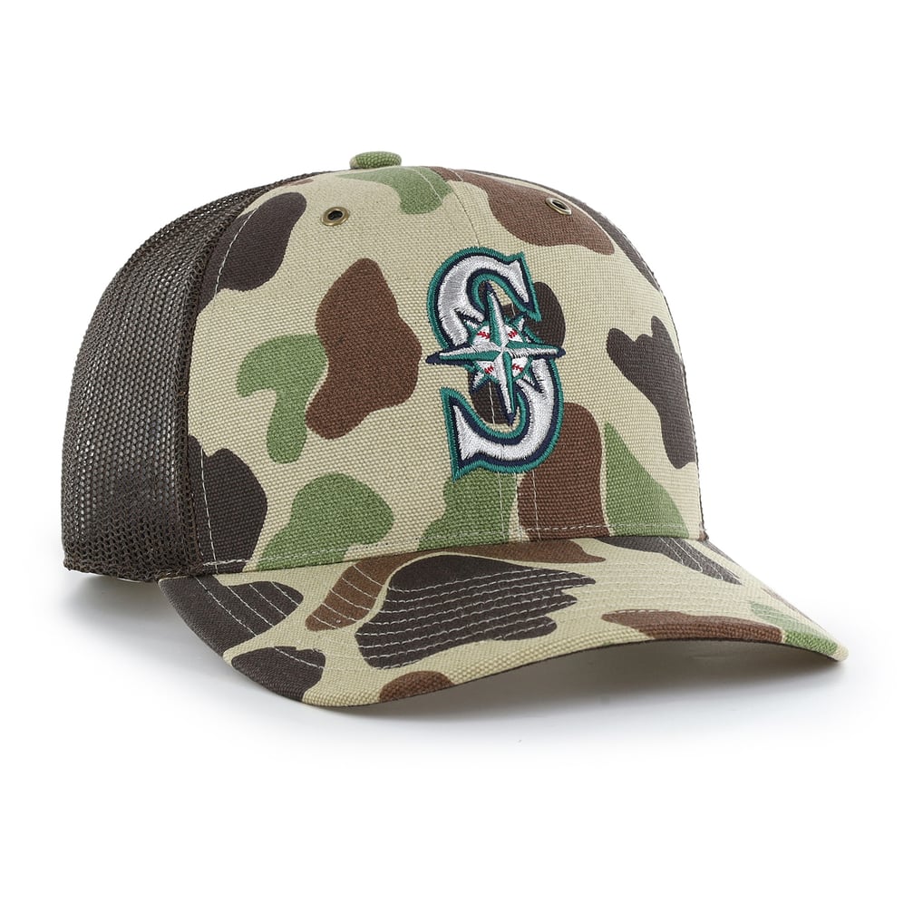Seattle Mariners Carhartt x '47 Duck Adjustable Trucker Hat - Camo