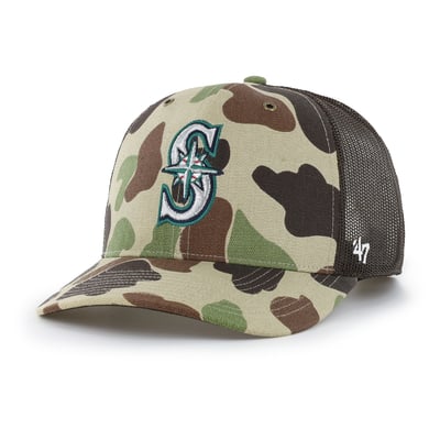 Seattle Mariners Carhartt x '47 Duck Adjustable Trucker Hat - Camo