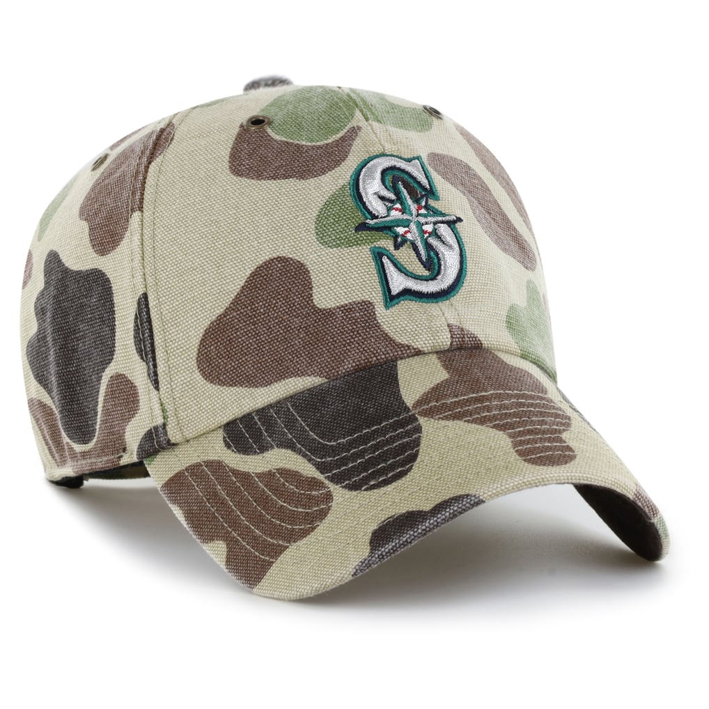 Seattle Mariners Carhartt x '47 Duck Clean Up Adjustable Hat - Camo