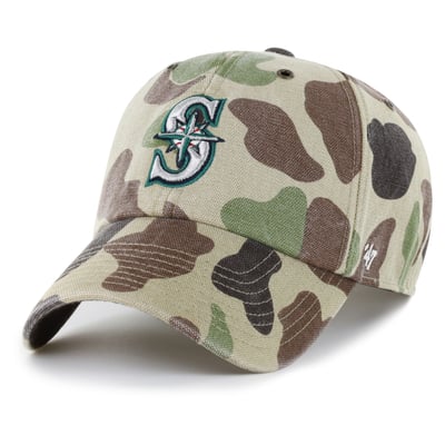 Seattle Mariners Carhartt x '47 Duck Clean Up Adjustable Hat - Camo