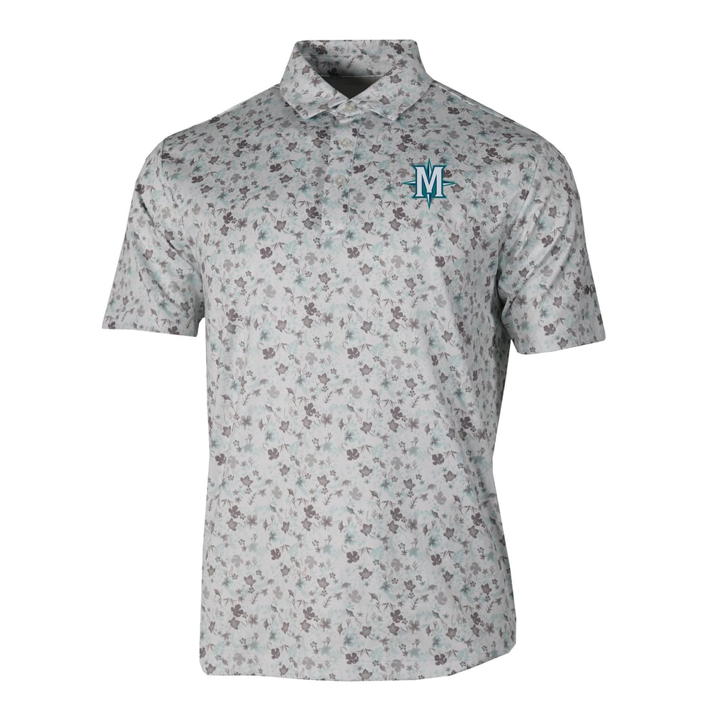 Seattle Mariners Columbia Countryside Green Polo - Gray