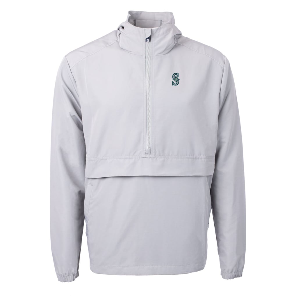 Seattle Mariners Cutter & Buck Charter Eco Recycled Half-Zip Anorak Jacket - Gray