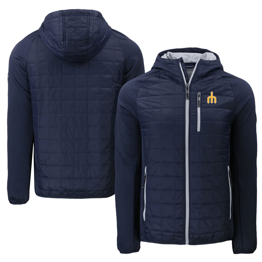  Seattle Mariners Cutter & Buck Cooperstown Collection Rainier Primaloft Eco Full-Zip Hybrid Jacket - Navy