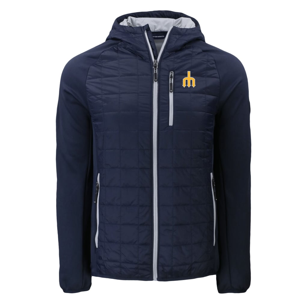  Seattle Mariners Cutter & Buck Cooperstown Collection Rainier Primaloft Eco Full-Zip Hybrid Jacket - Navy