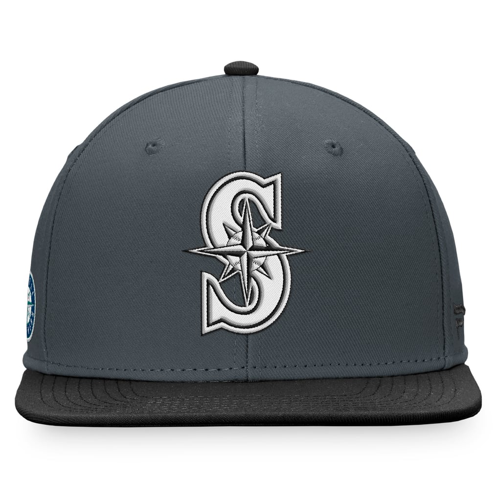 Men's Seattle Mariners Fanatics Charcoal Two-Tone Patch Snapback Hat