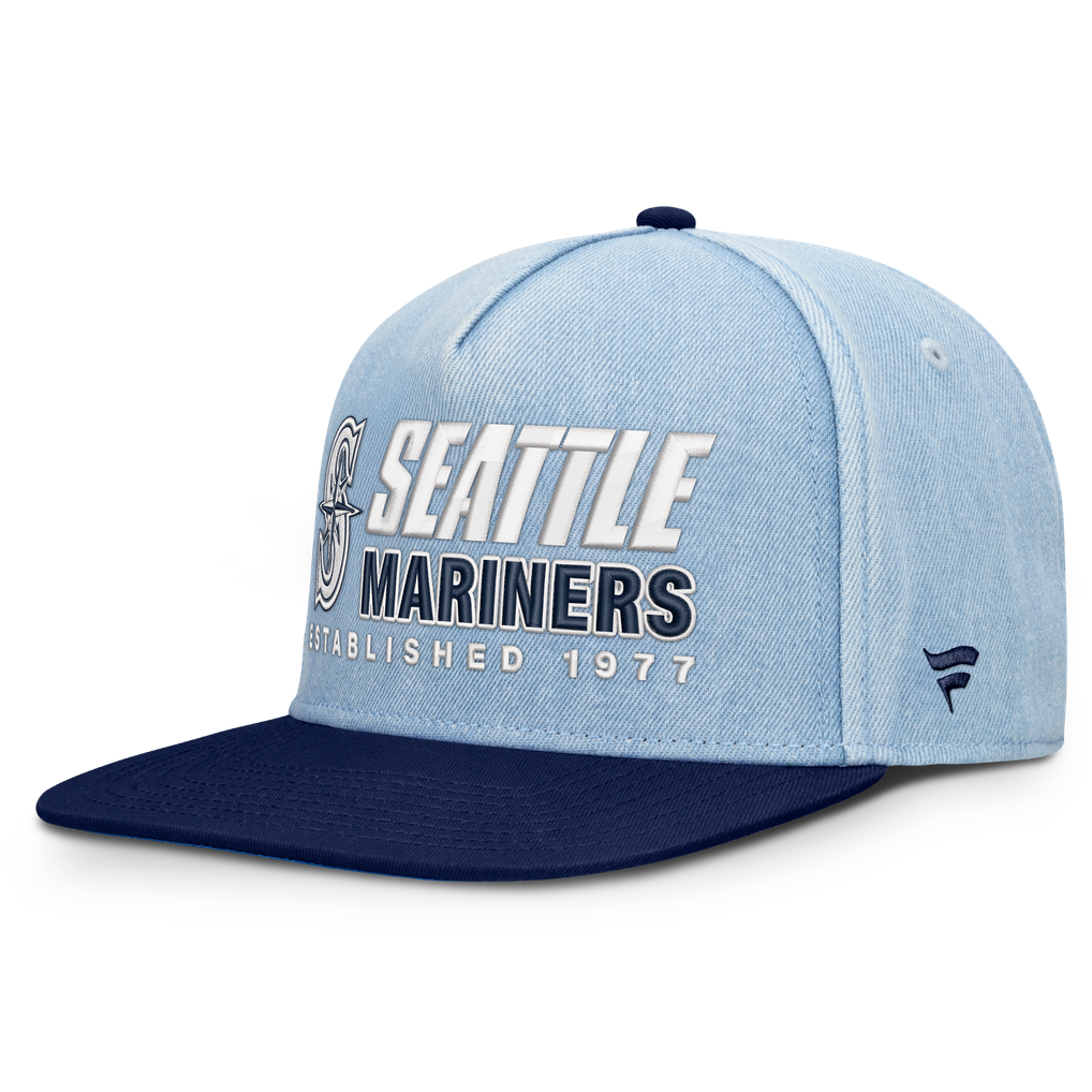  Seattle Mariners Fanatics Twinbill Snapback Hat - Denim