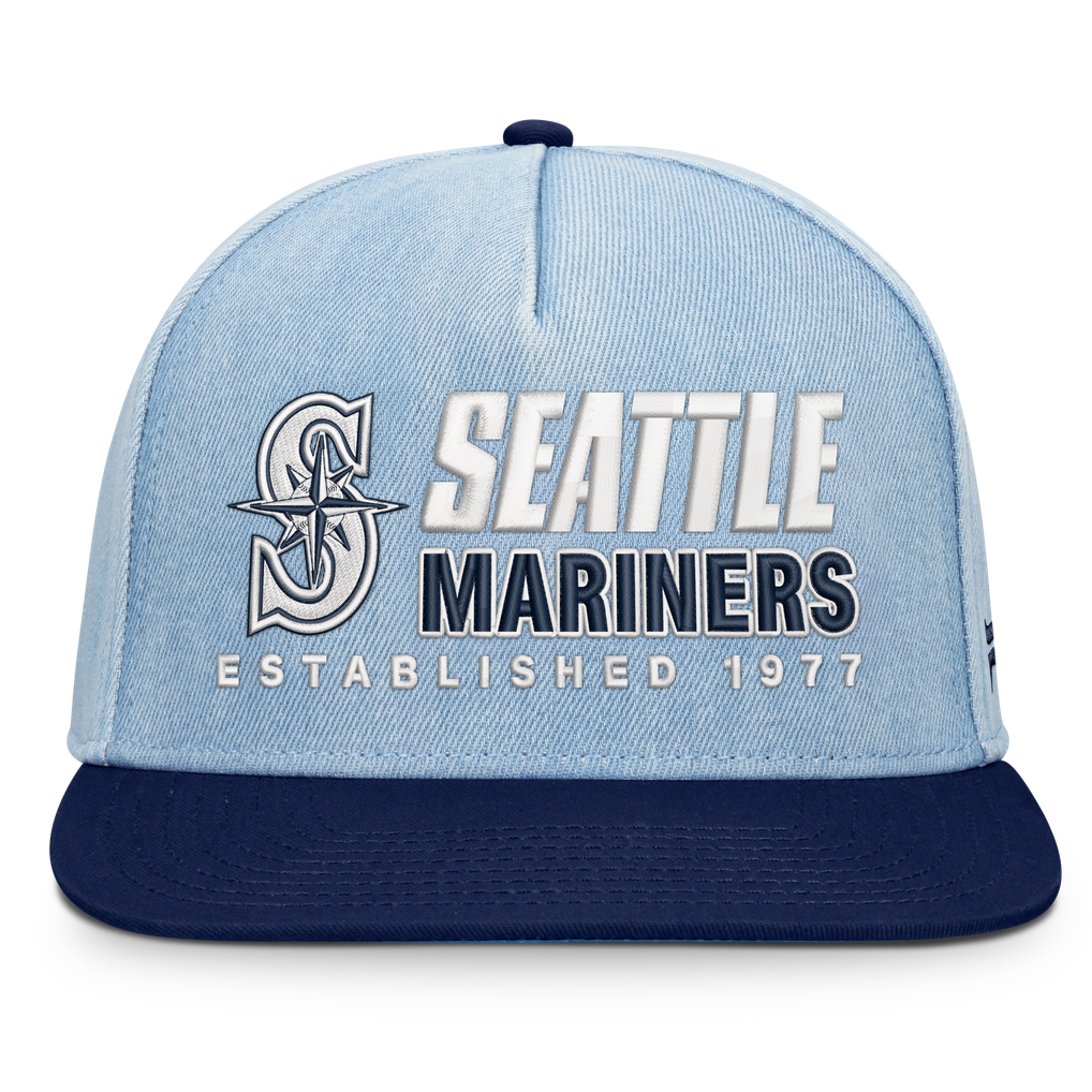  Seattle Mariners Fanatics Twinbill Snapback Hat - Denim