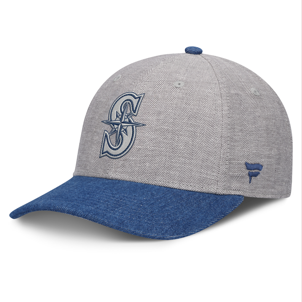 Seattle Mariners Fanatics Level Up Conduct Adjustable Hat - Gray/Denim