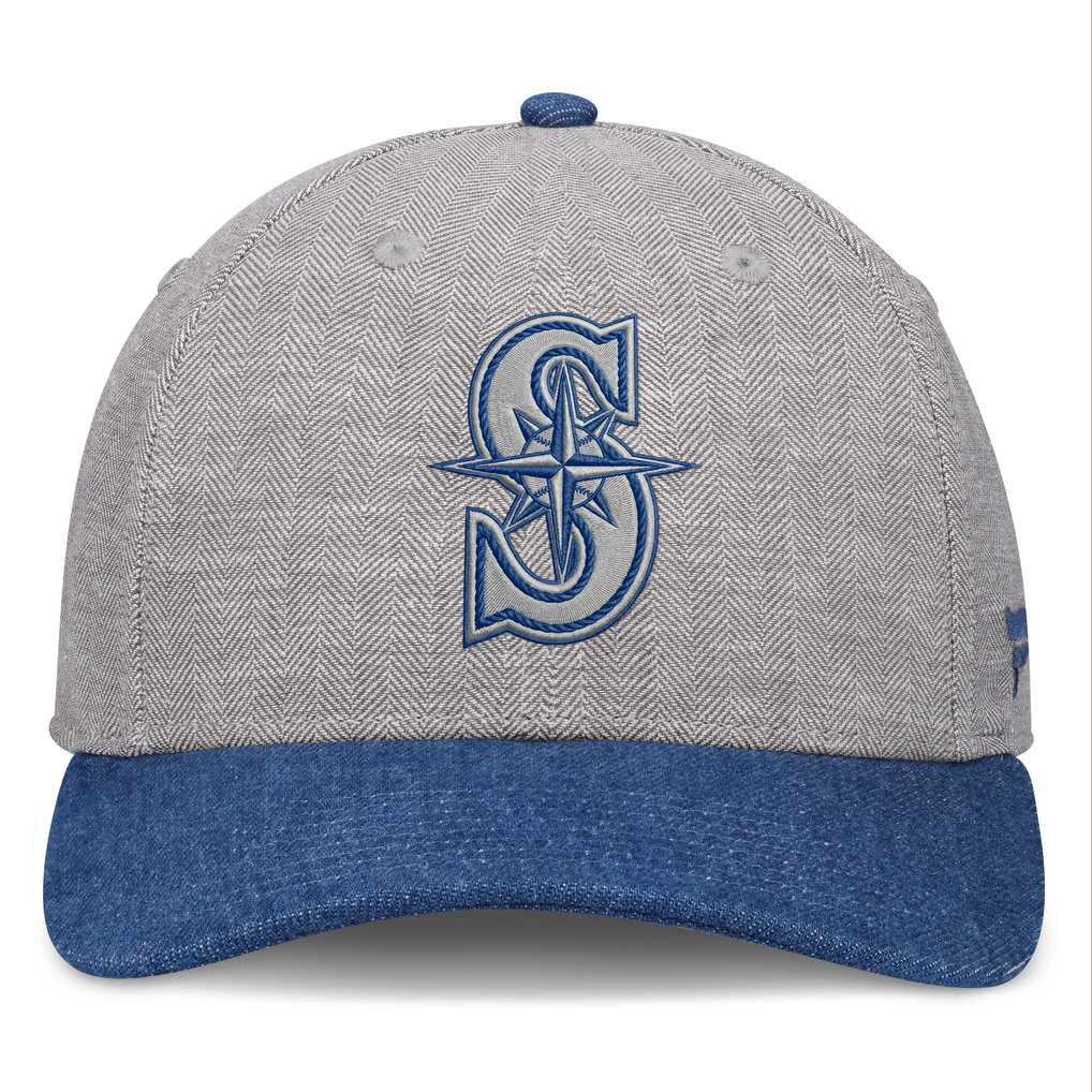 Seattle Mariners Fanatics Level Up Conduct Adjustable Hat - Gray/Denim