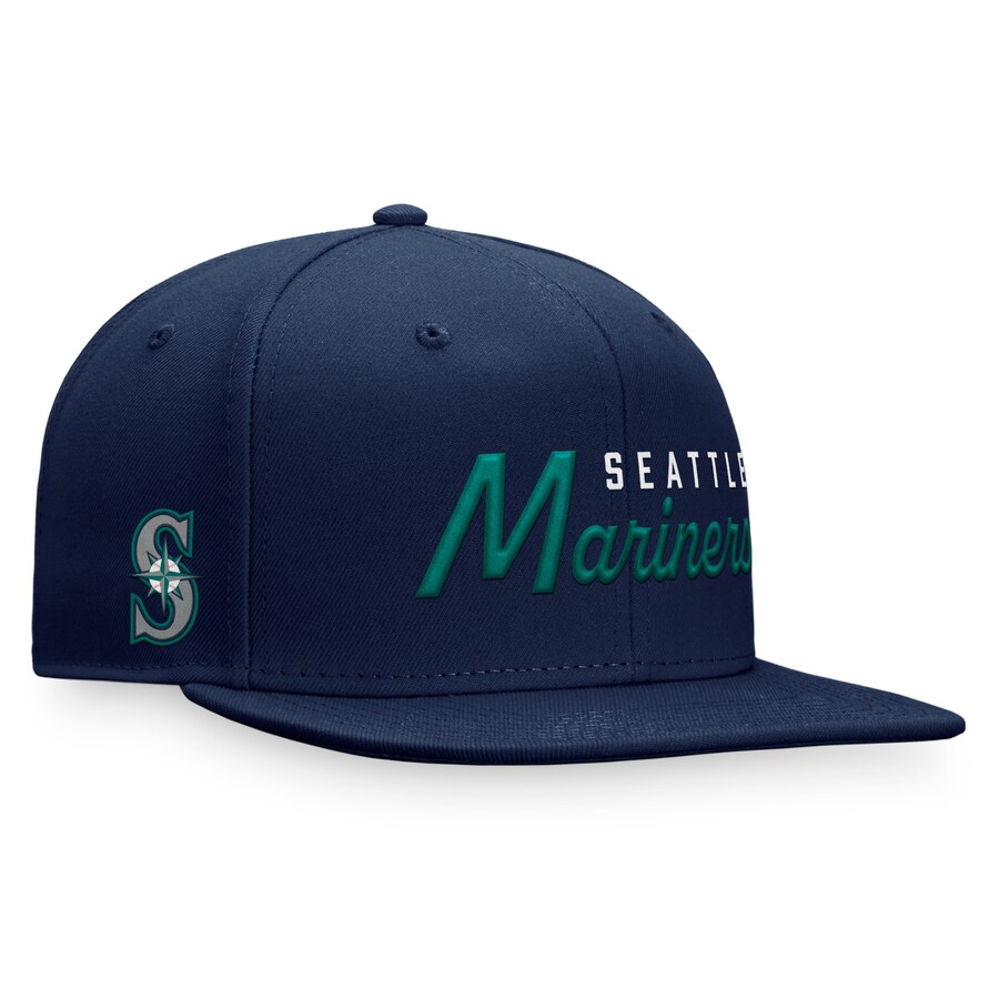 Men's Seattle Mariners Fanatics Navy Script Snapback Hat