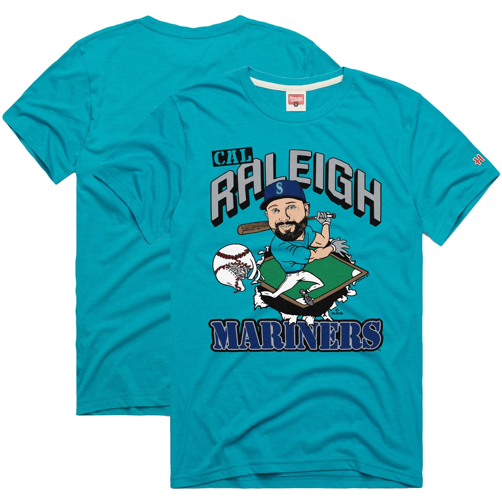 Cal Raleigh Seattle Mariners Homage Graphic Player T-Shirt - Teal