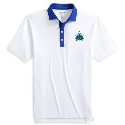 Seattle Mariners johnnie-O Ramos Performance Cooperstown Logo Jersey Polo - White/Royal